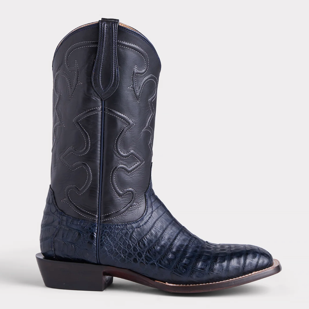 Bota de caimán azul marino Charleston de Lucchese 