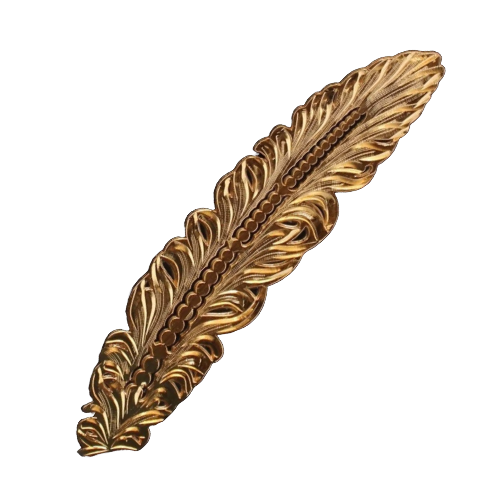 Classic Montana Hat Feather Gold