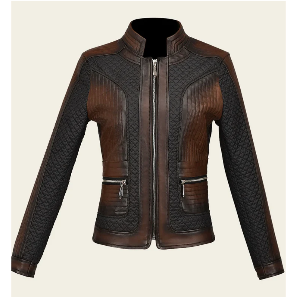 Chaqueta de piel de cordero auténtica para mujer CUADRA