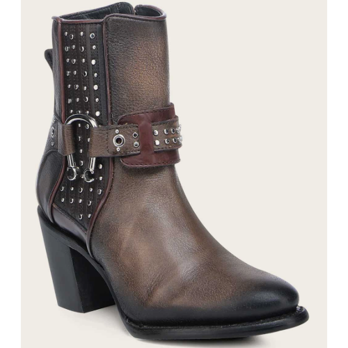 Botín Cuadra estilo Western marrón miel