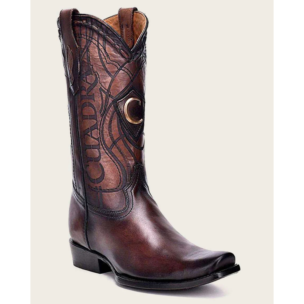 Cuadra Western engraved brown boot