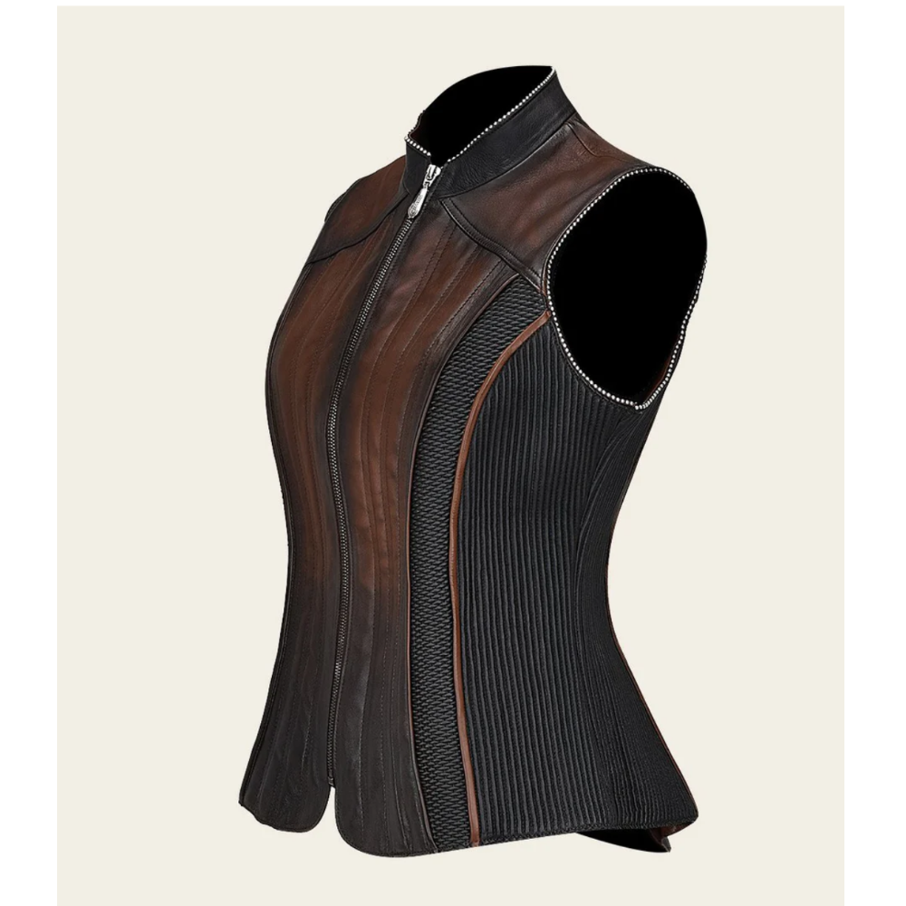 Cuadra Black Leather Vest