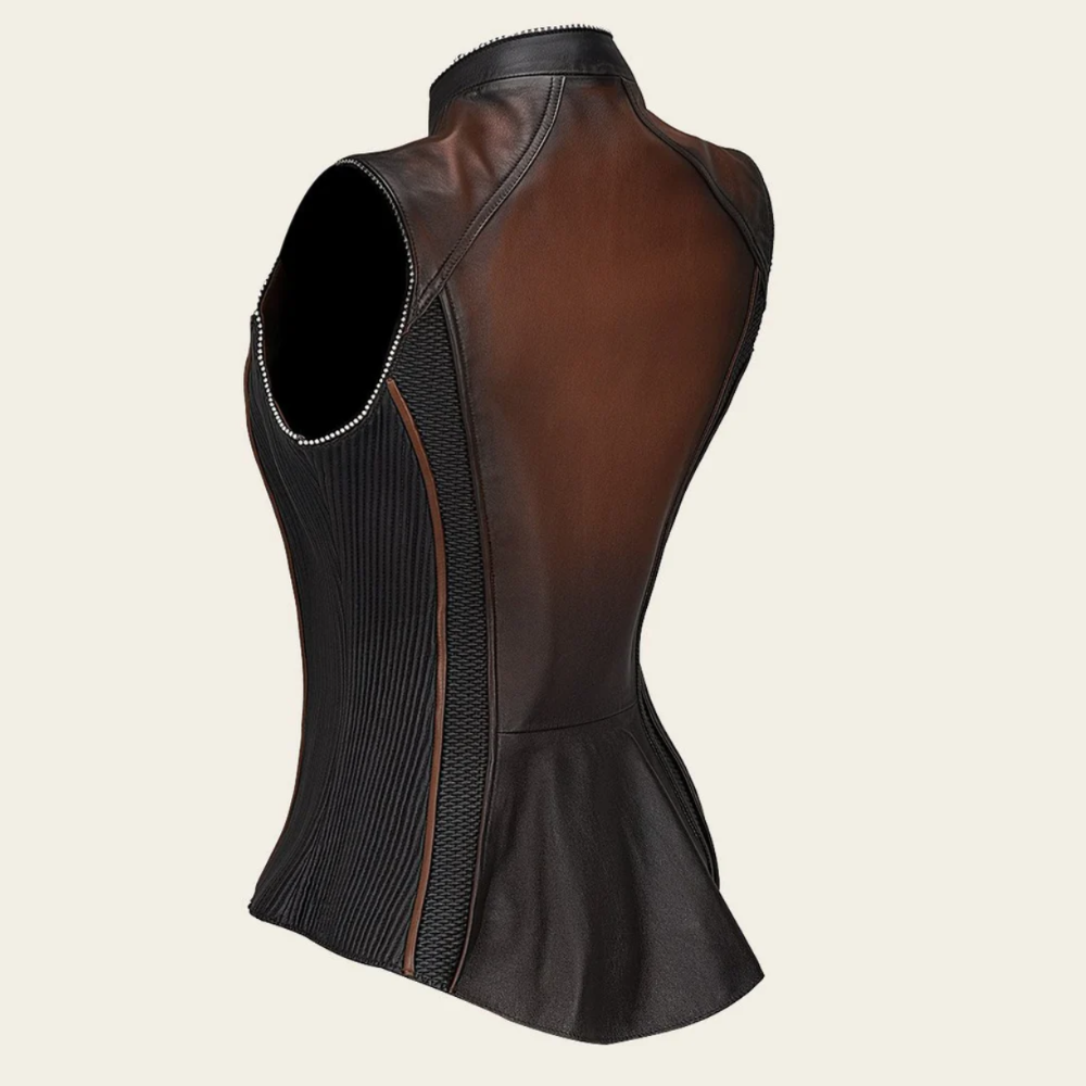 Cuadra Black Leather Vest