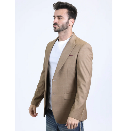 Mens Modern Fit Brown Blazer