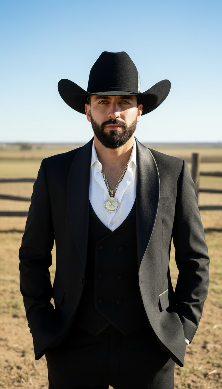 'El Emperador" Negro 3-Piece Luxury Suit