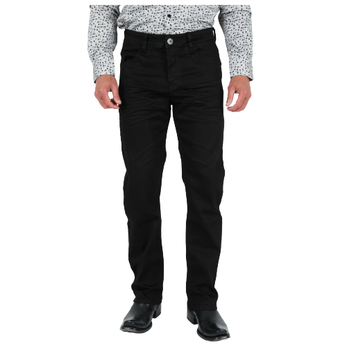 Men's Black Straight Fit Stretch Pants (perfect for special occasions)