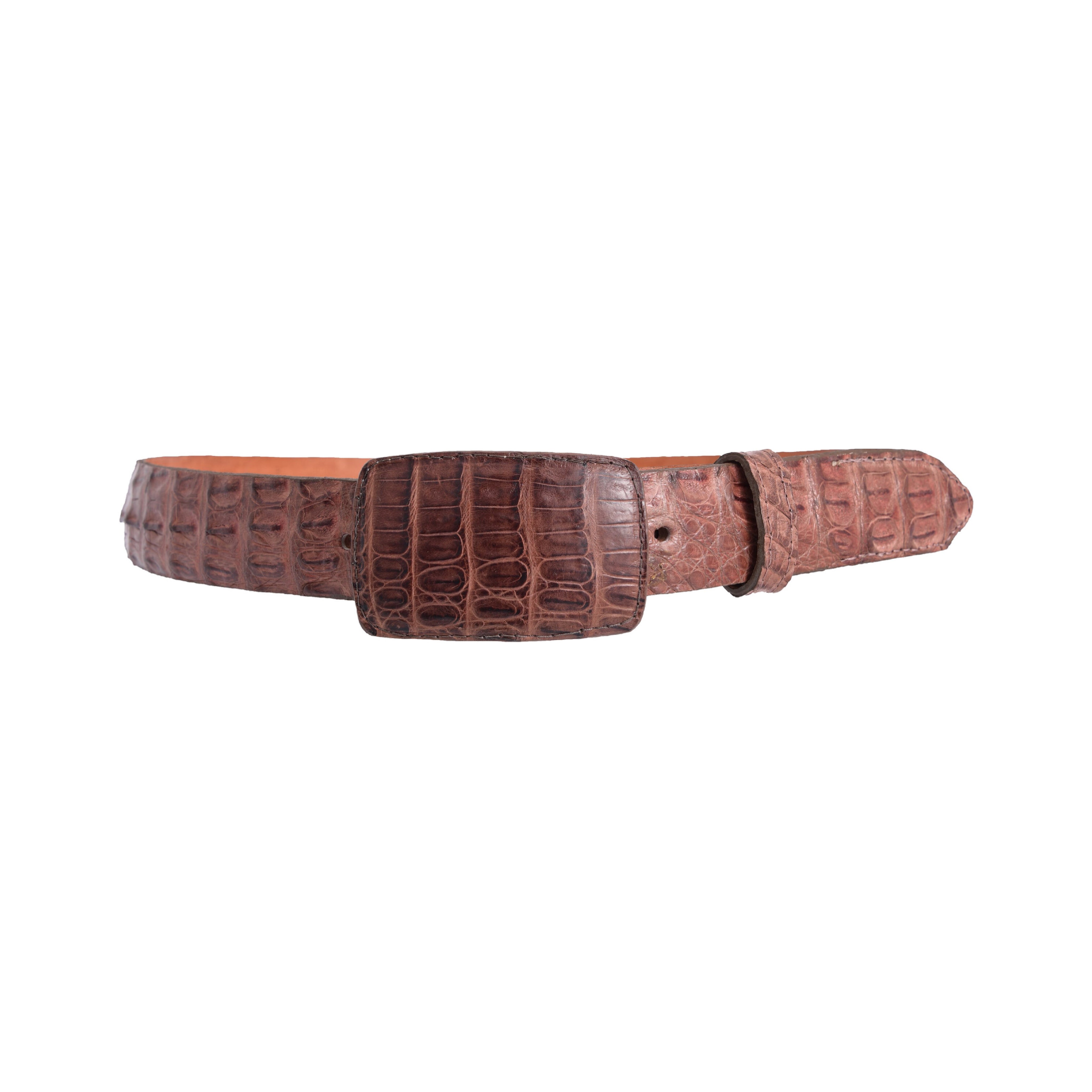 White Diamond Caiman Alligator Belt