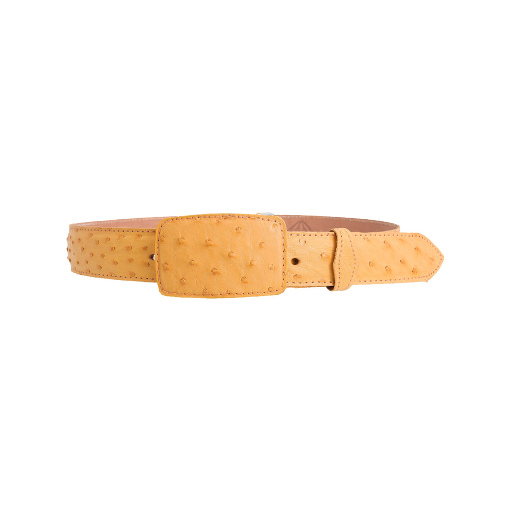 White Diamond Ostrich Belt