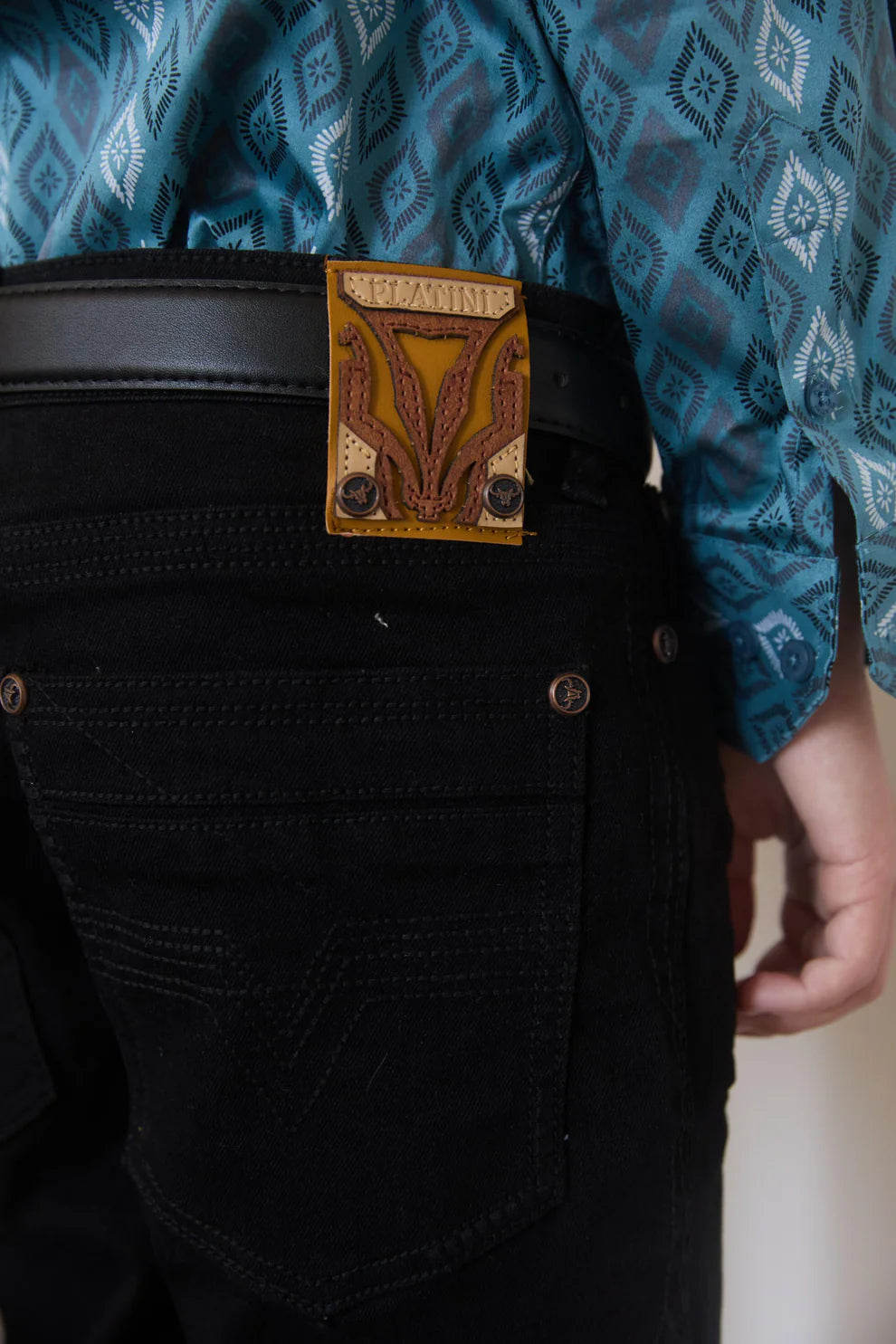 Boy's Black Boot Cut Jeans