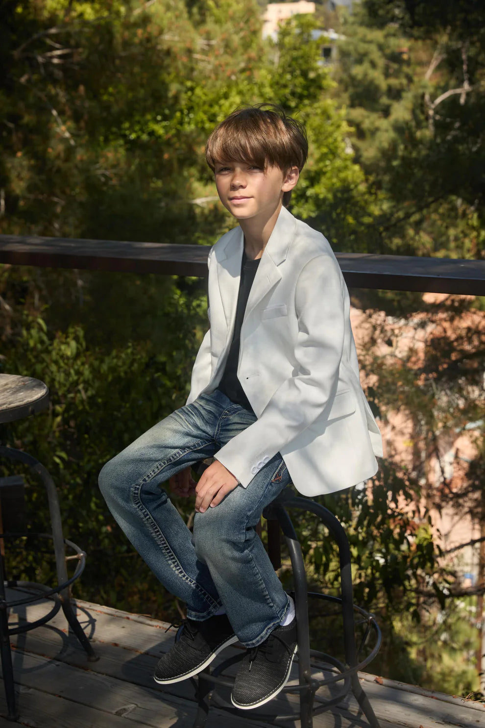 Boys' Modern Fit Stretch Occasion White Blazer