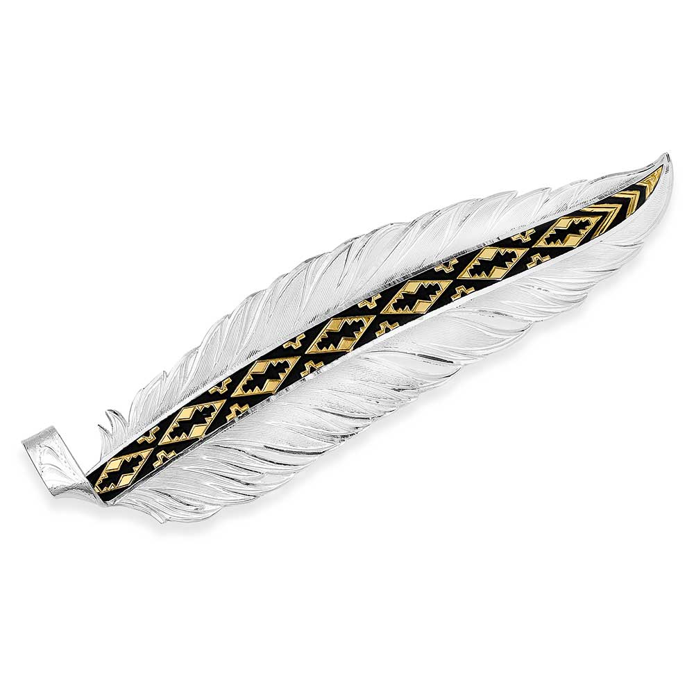 Trust and Honor Hat Feather ( Black/Silver)