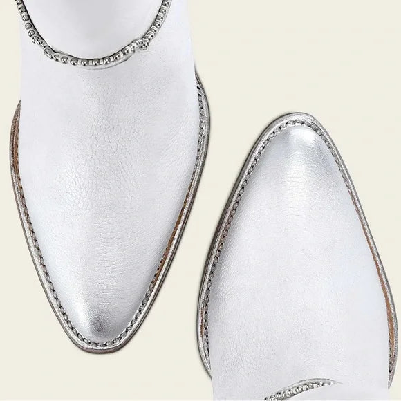 Cuadra Angelina White Fringe Boot