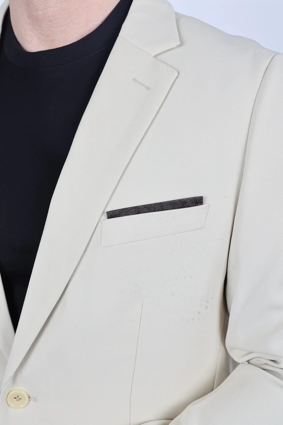 Blazer de corte moderno para hombre, color beige