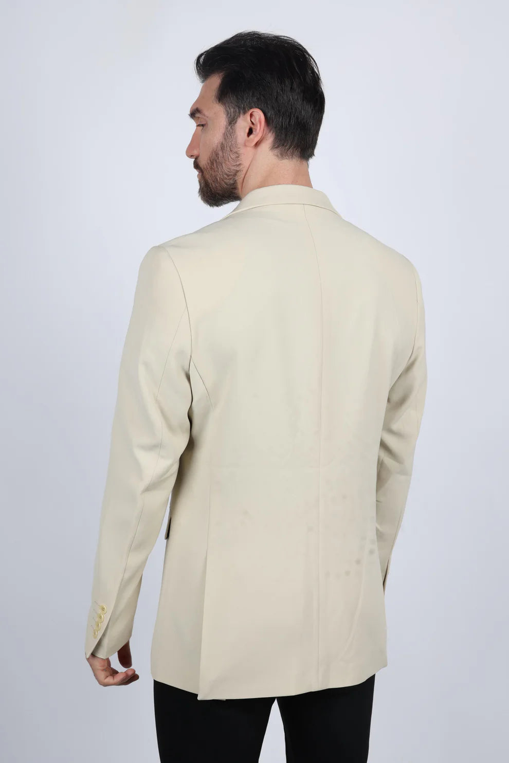 Blazer de corte moderno para hombre, color beige