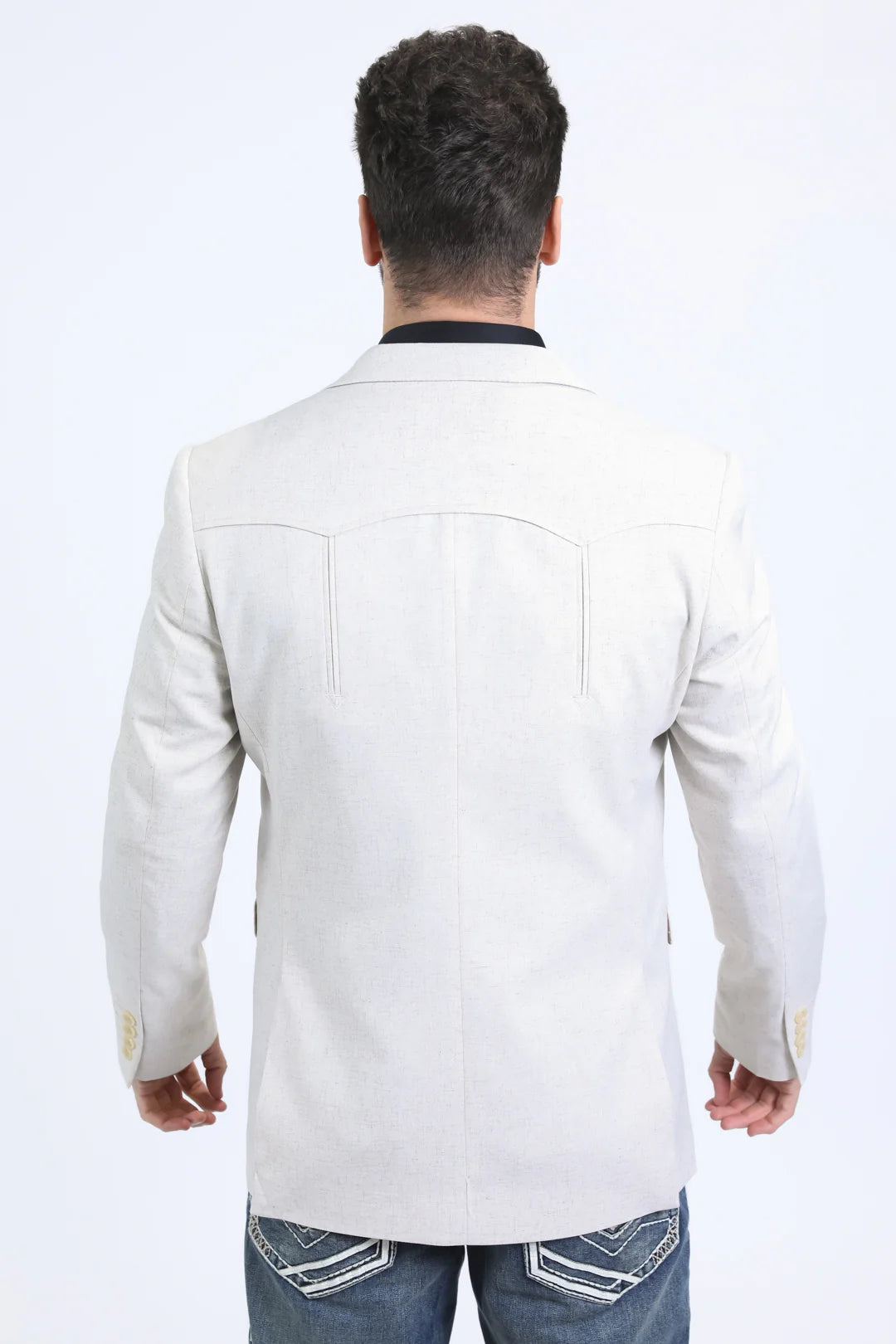 Blazer estilo western con dos botones para hombre