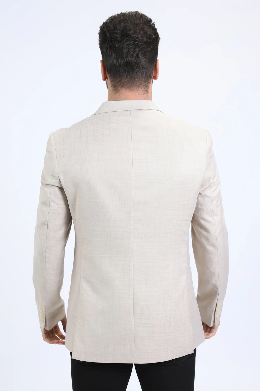 Mens Modern Fit Beige Blazer