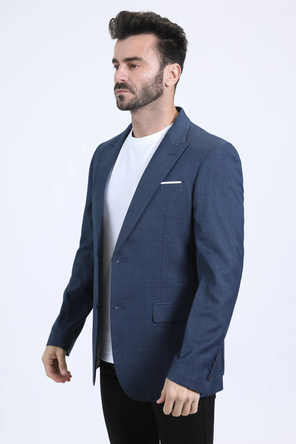 Blazer azul de corte moderno para hombre