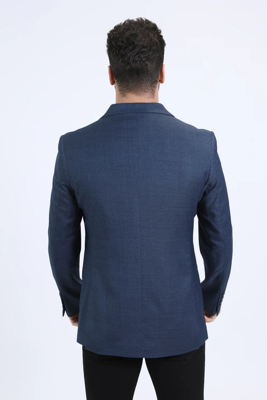Mens Modern Fit Blue Blazer
