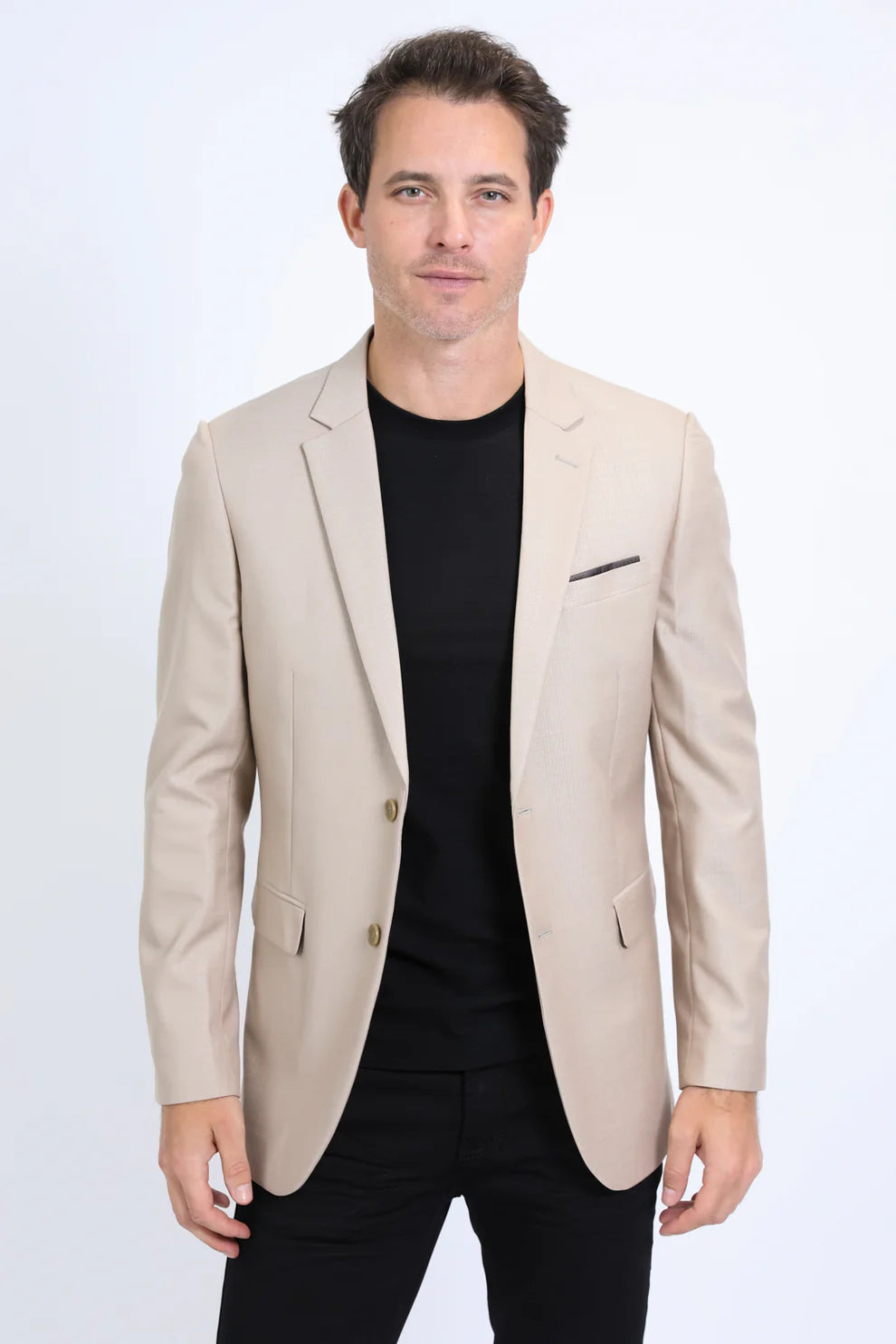 Blazer elástico de corte moderno para hombre