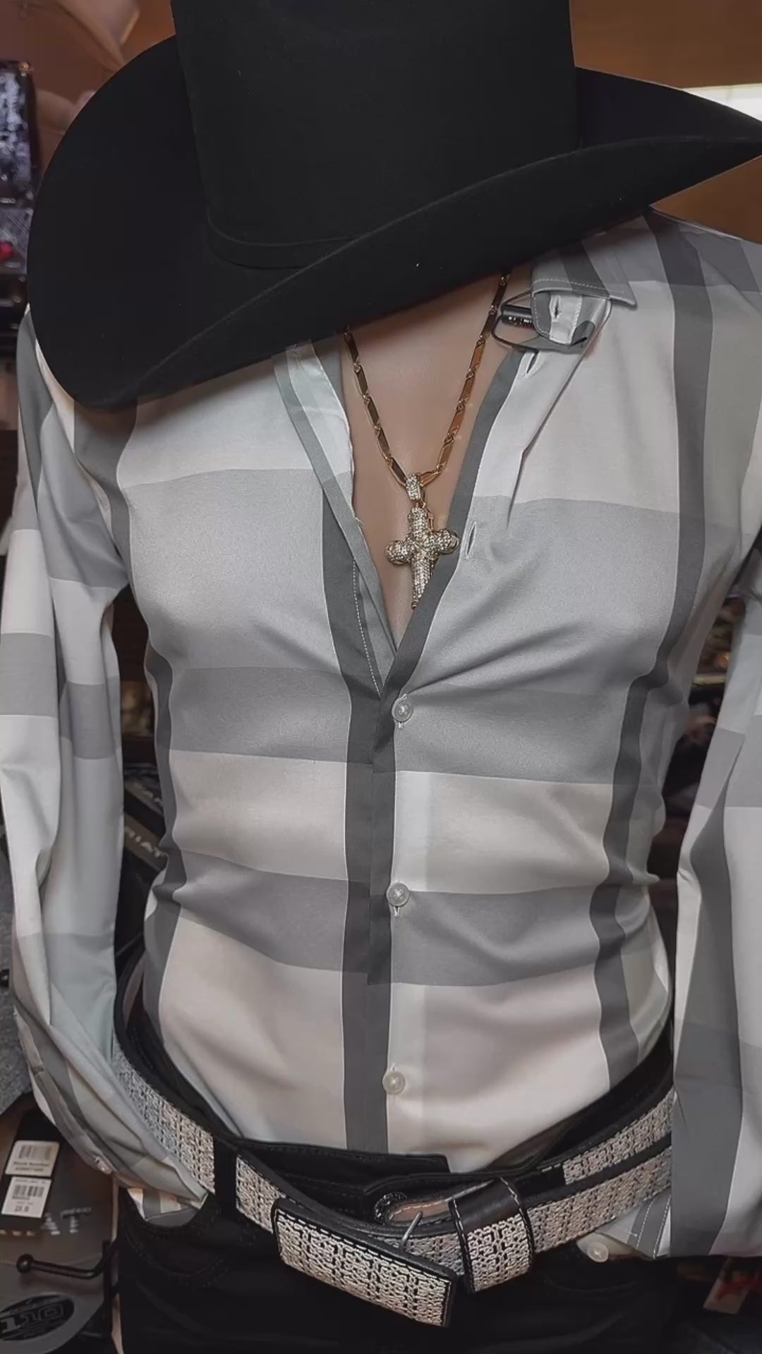 Mens Checkered White Long Sleeve Shirts