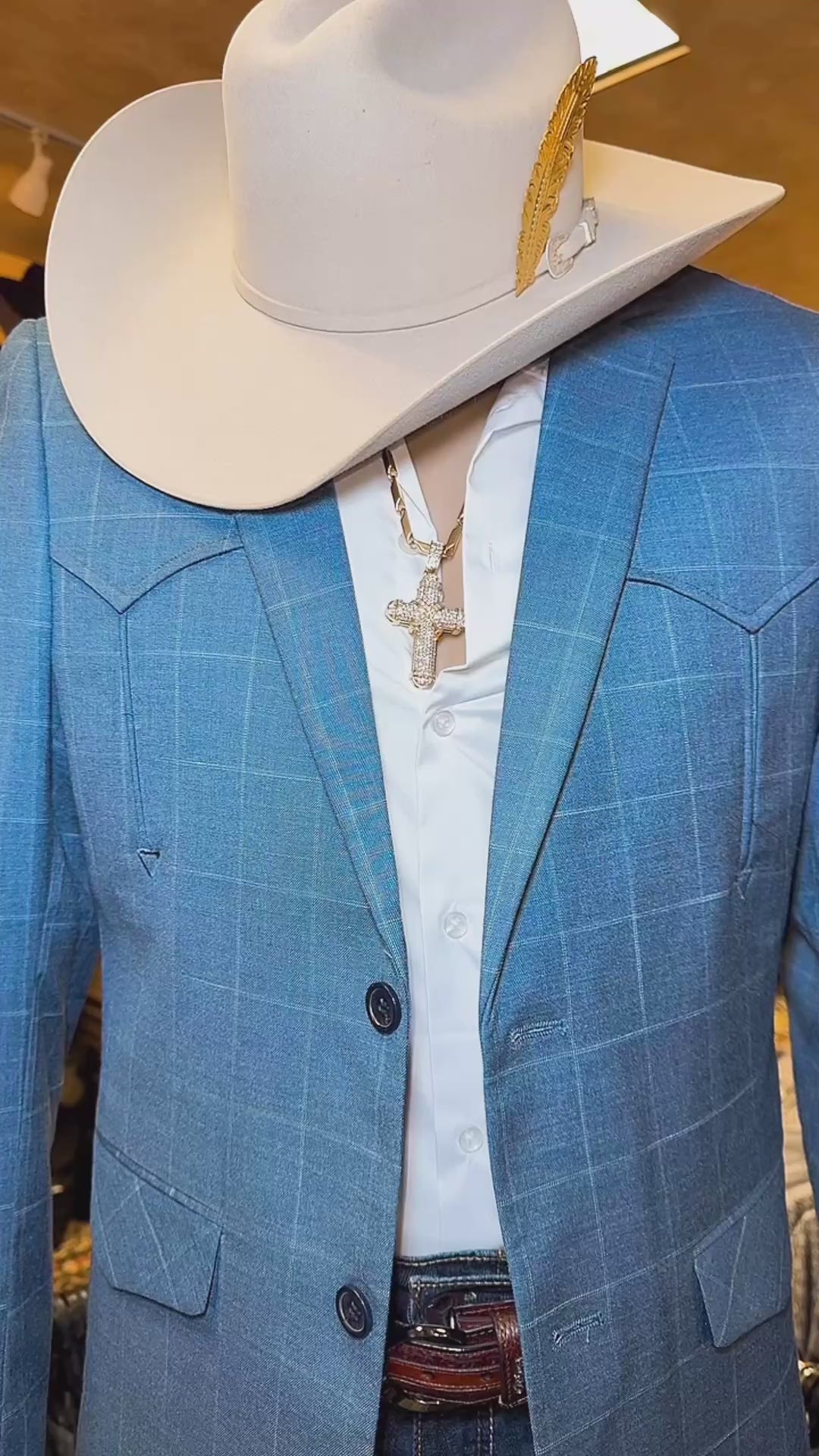 Men's Western Sport Coat With Elbow Patch