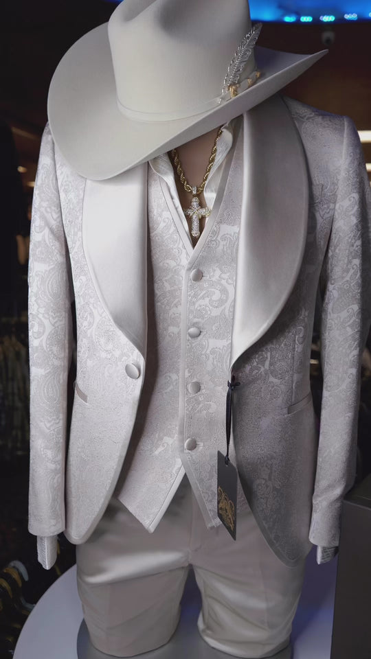 *New* “Exclusive Release: Sanchez Brothers Champagne Lace Luxury Suit 3- Piece"