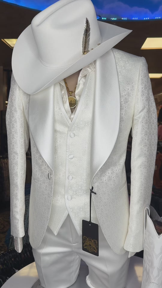 *New* “Exclusive Release: Sanchez Brothers Pure White Lace Luxury 3-Piece Suit"