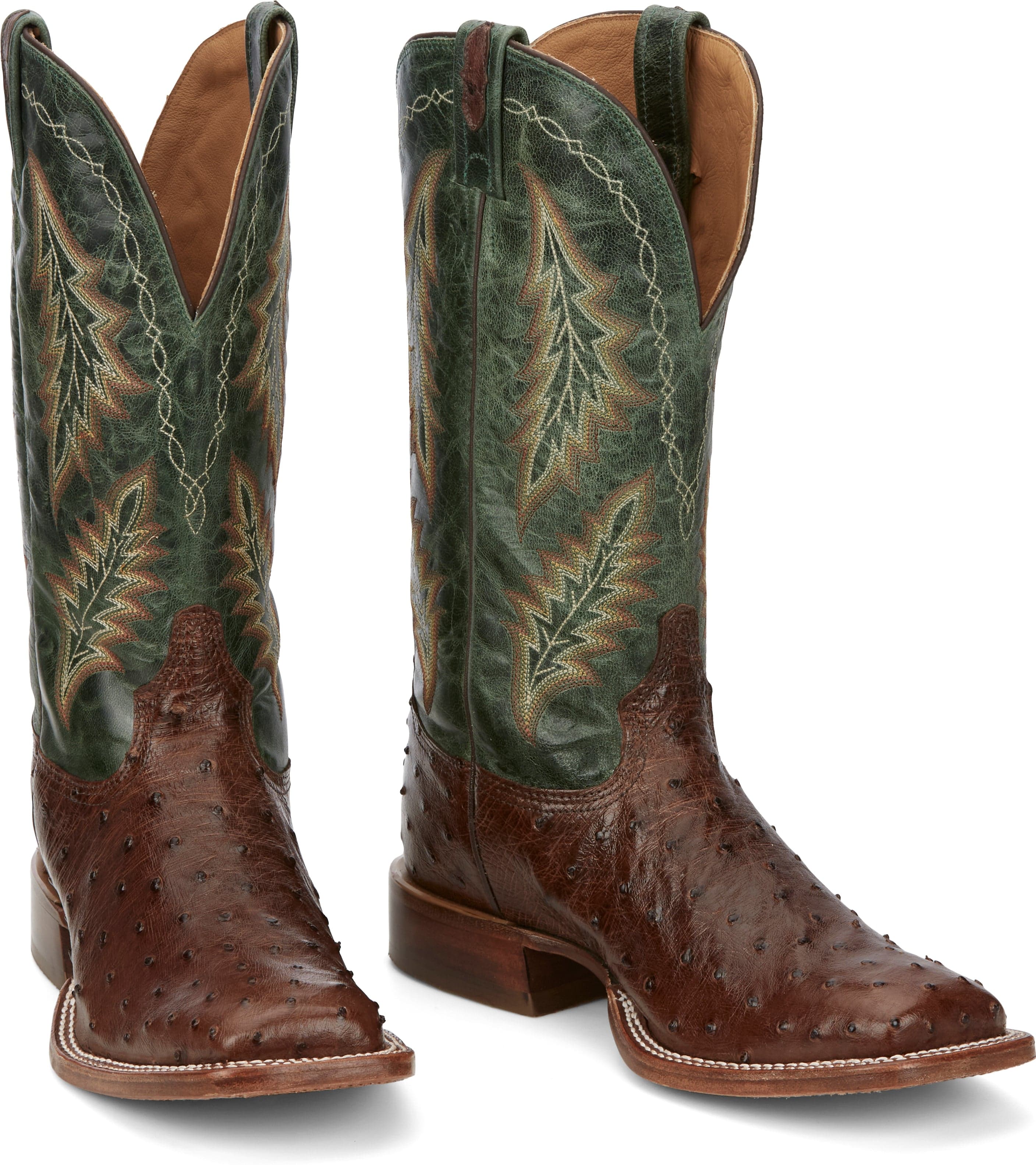 Tony Lama Men's Hayden Bourbon Brown Ostrich Exotic Western Boots